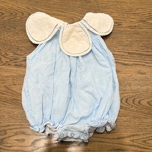 Eliza James Swiss Dot Bubble with Petal Collar 12 mo